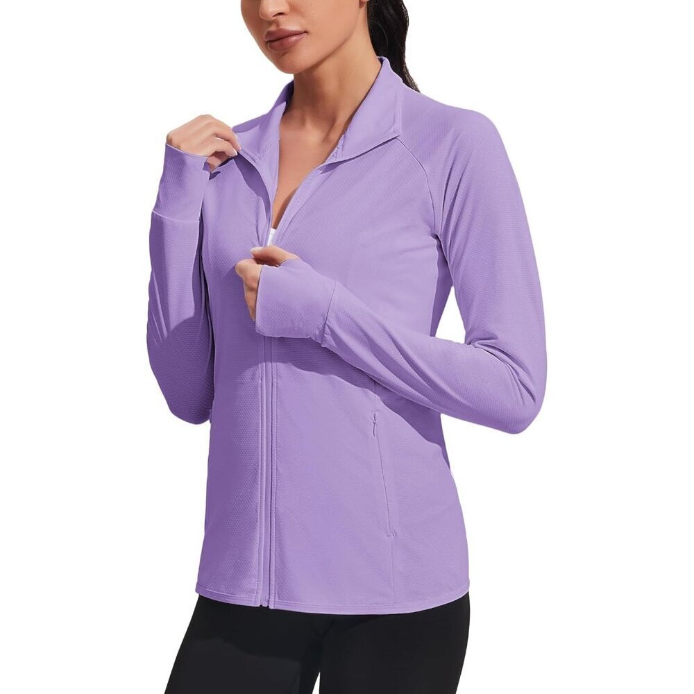 Women's UPF 50+ Sun Protection Lightweight Long Sleeve Athletic Jacket